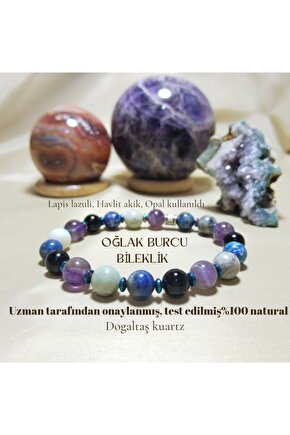 Oğlak Burcu Bileklik Uzman Tarafından Onaylanmış Test Edilmiştir. Tamamı Doğal Taşlardan Oluşmuştur