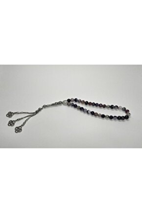 MOR AKİK İÇSEL HUZUR DOĞALTAŞ TESBİH