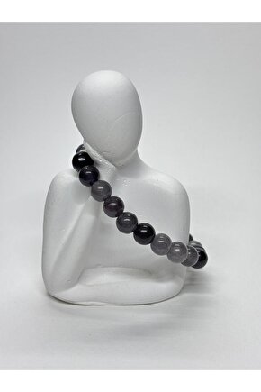 AKİK DOĞALTAŞ BİLEKLİK DUMAN GRİ