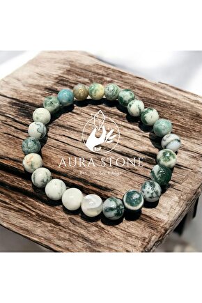 AuraStone Yosun Akik Doğal Taş 8mm Bileklik