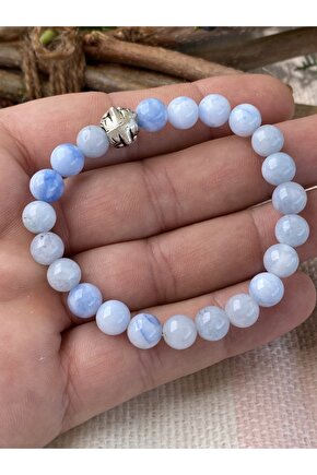 Aquamarin Doğal Taş Bileklik Mavi