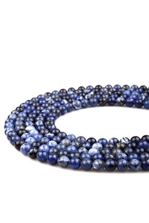 Sodalit ( A Kalite ) Doğal Taş Dizi 8 Mm Küre Kesim