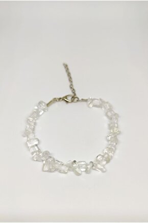 Kristal Kuvars Doğal Kırıktaş Bileklik