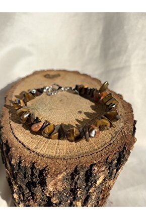 Doğal Kaplangözü Taşı Kırıktaş Bileklik