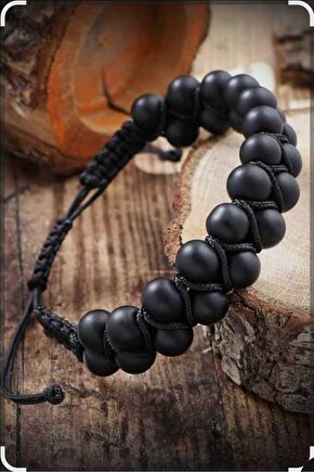 ONİKS DOĞAL TAŞLI MAKROME ÇİFT ÖRGÜ AYARLANA BİLEN BİLEKLİK