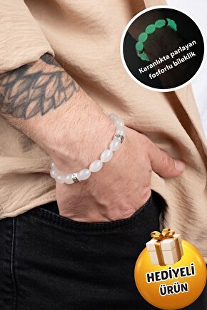 Unisex Yeşil Fosforlu Kedigözü Hediyelik Bileklik