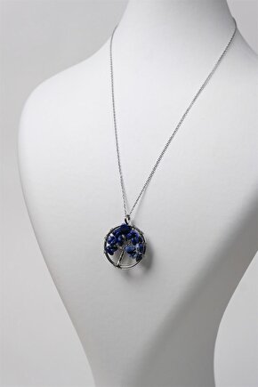 Lapis Lazuli Hayat Ağacı Doğal Taş Kolye Helsinki