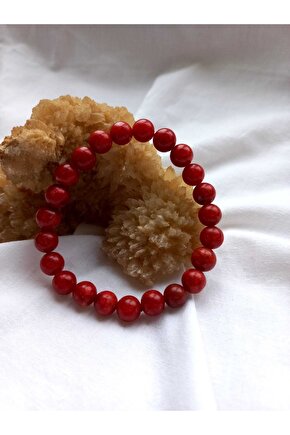 Mercan Doğal Taş Bileklik (8 Mm)
