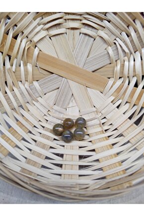 5 Adet Labradorit Doğal Taş Boncuk (8 Mm) (sertifikalı)