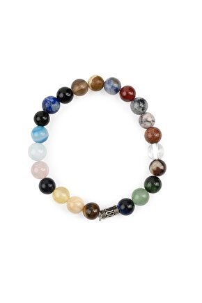 Çakra Doğal Taş Gümüş Bileklik