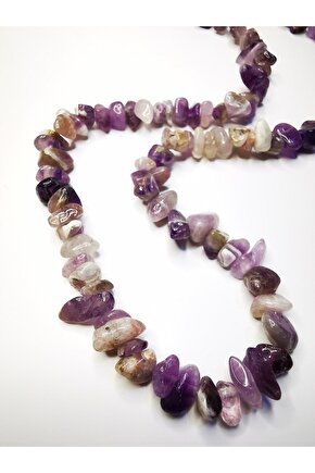 Ametist kırıktaş doğaltaş dizi kolye