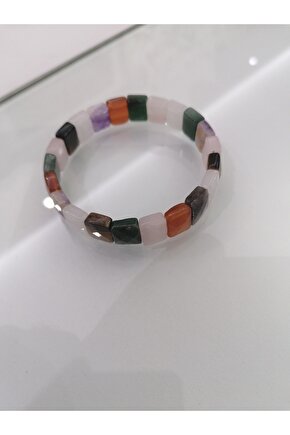 Çakra Doğal Taş Bileklik 9x12mm Özel Kesim