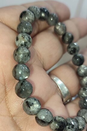 Labradorit Taşı 8 mm Faset Kesim Natural Doğaltaş Bileklik