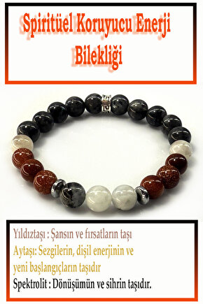Spiritüel Koruyucu Enerji Bilekliği - %100 DOĞALTAŞ
