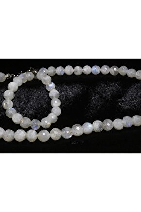 Aytaşı Faset Kesim Kolye - Gizem ve Saflığın Işıltısı | Mavi Işıltılı