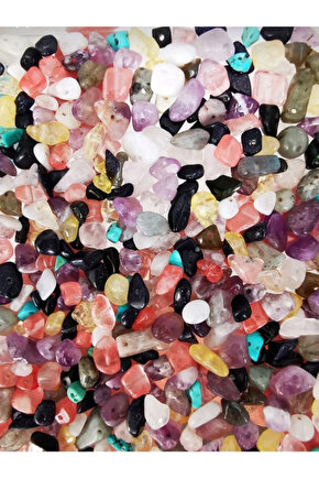 Doğaltaş Kırıktaş Mix Doğal Taş Delikli (25 gram)