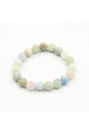 Doğal Şifalı Taş Bileklik | Morganit Doğal Taş Bileklik 10 Mm Yenilik Taşı