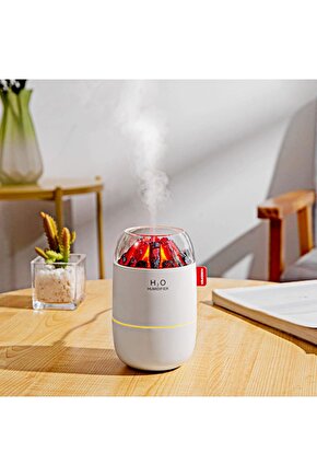 ODA HAVA NEMLENDİRİCİ HUMUDİFİER 280ML LED IŞIKLI BUHAR MAKİNESİ EV OFİS ARAÇ İÇİN UYGUN