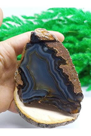 Madagaskar Akik Taşı Standlı Doğal Taş (sertifikalı)