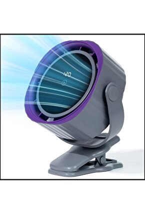 KLİPSLİ FAN MASAÜSTÜ BEBEK ARABASI ŞARJLI MANDALLI VANTİLATÖR 1800RPM 3600MAH