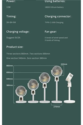 BOYUNA TAKILAN FAN MİNİ KLİMA SERİNLETİCİ VANTİLATÖR LED EKRANLI 3 SEVİYE ŞARJLI BOYUNLUK FAN