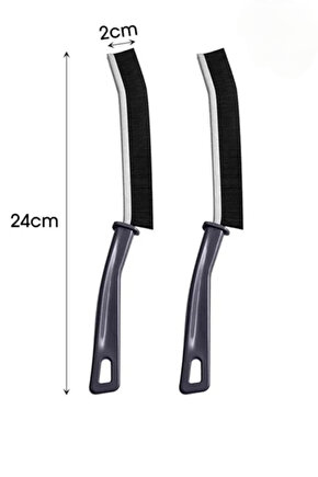 2 li Çok Amaçlı Kıl Temizlik Fırçası | Uzun İnce Uzun Saplı Mutfak Banyo Temizleme Fırçası