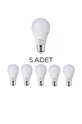 Premier-9 Led Ampul 9W E27 Duy Beyaz Işık (6400K) - 5’li Paket
