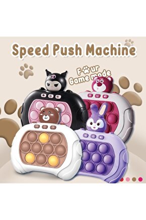 Fast Push Popit Oyuncak Işıklı Ve Sesli Stres Giderici Hızlı Itme Oyuncağı Eğitici Pop It Mavi