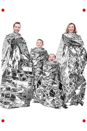 Acil Durum Termal Battaniyesi - Gümüş - 130x210 cm