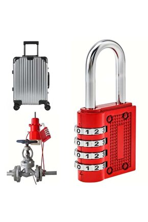 Powermaster Pm-24698 Asma Güvenlik Kilidi Bavul Dolap Kilit 4 Basamaklı Haneli