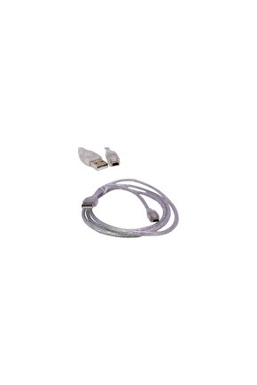 Ipod Şarj Aleti Kablosu USB 5 Pin Geniş 1.5 Metre Şeffaf Powermaster (Sl-Uk5)