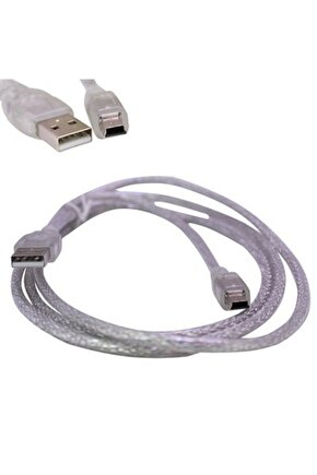 Ipod Şarj Aleti Kablosu Usb 5 Pin Geniş 1.5 Metre Şeffaf (sl-uk5)