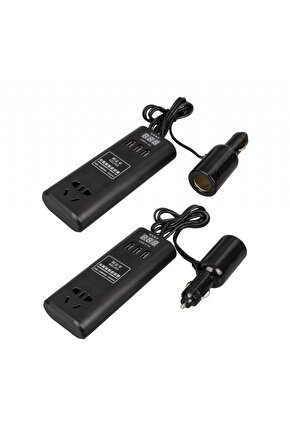 12v24V To 220V Çok Fonksiyonlu USB Araç İnvertörü