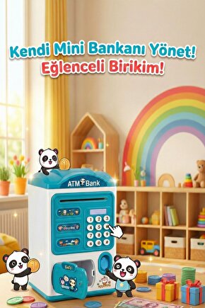 Elektronik Şifreli Parmak İzi Görünümlü Otomatik Kağıt Para Alan Atm Kumbara Kasa