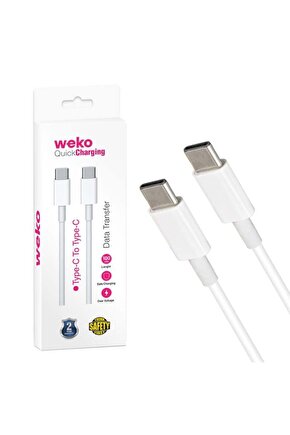 Weko Wk-21444 Type-C To Type-C Telefon Şarj Kablosu