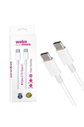 Weko Wk-21444 Type-c To Type-c 1 Metre Şarj Kablosu