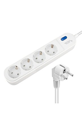 VE-VEGA104 A CLASS 4LÜ ANAHTARLI 1.5 METRE AKIM KORUMALI GRUP PRİZ (MADE IN MALAYSIA) (4887)