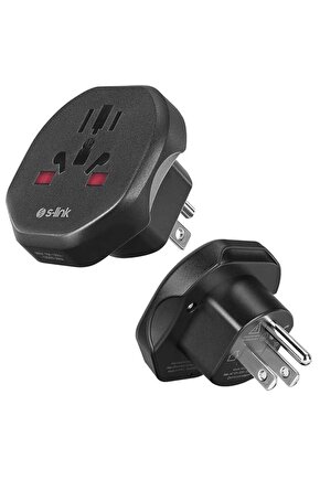 S-Link SL-WL05 Universal - Amerikan Tipine Çevirici Priz Adaptör Fiş (5224)