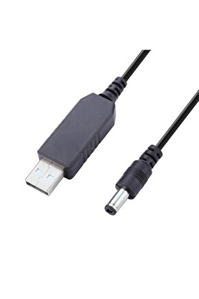 Pm-21568 Usb To Dc 5.5*2.5 Mm Uçlu 9 Volt 1 Amper 5 Voltu-9 Volta Çevirici Adaptör
