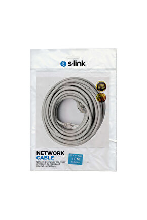 S-lınk Sl-cat610 10 Metre Gri Cat6 Kablo (Lisinya)