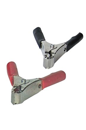 Orta Boy 70 Mm Siyah-kırmızı Krokodil Akü Maşası