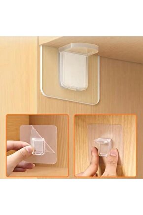 Yapışkanlı Raf Yapıcı 4Lü Klips