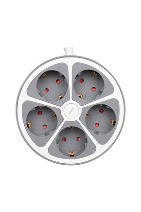 VE-G605Y 5Lİ ANAHTARLI 1.5 METRE GRUP PRİZ