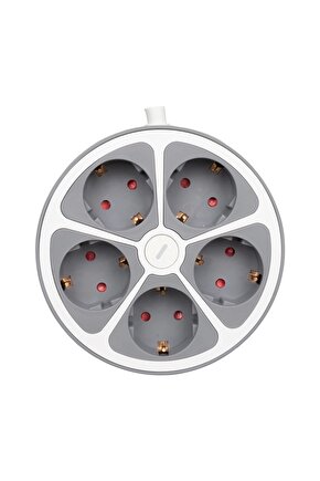 5Lİ ANAHTARLI 1.5 METRE GRUP PRİZ VE-G605Y (5047)