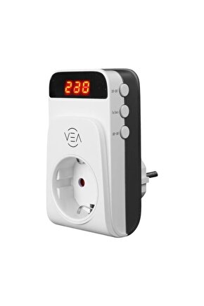 VE-25530 15A 3520W Tekli Dijital Göstergeli Akım Korumalı Priz Aşırı Yüksek Gerilim