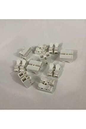 Mandallı Vidasız Klemens - Basmalı Tip - 2 Pin 10 Li Paket