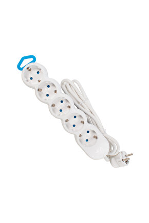 VE-2S5N 5Lİ BEYAZ 1.5 METRE KABLOLU GRUP PRİZ