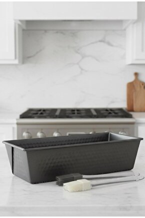 1 Adet Baton Kek Kalıbı 25 cm + 2 Adet Silikon Yağ Sürme Fırçası