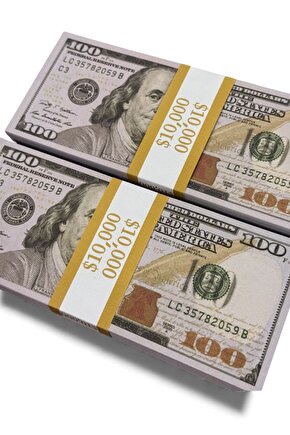 2 Deste Dekoratif 100$ Oyun Parası – Düğün, Şaka, Film, Fotoğraf, Koleksiyon