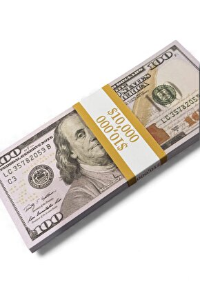 1 Deste Düğün Parası – Şaka Parası – 100$ Oyun Parası Deste (GEÇERSİZ Yazılı) | 1.kalite